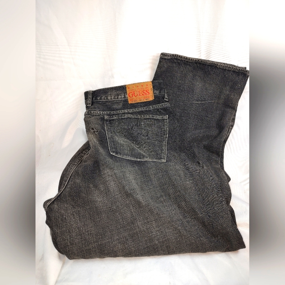 Vintage Guess Black Light Wash Men's Jeans Size 38 x 30